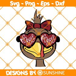 Girl Turkey With Bow Svg,Turkey Thanksgiving SVG, Girl Turkey Svg, Thanksgiving Svg, Gift for Kids Svg, File for Cricut
