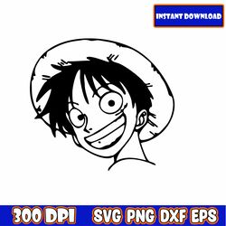one piece anime svg | anime clipart png| anime png bundle| digital prints| instant download
