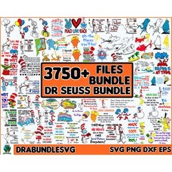 3750 mega dr seuss svg bundle, cat in the hat svg, dr seuss hat svg,green eggs and ham svg, dr seuss for teachers svg, l