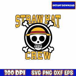 one piece straw hats svg bundle