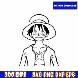 one piece anime svg| anime clipart png| anime png bundle| digital prints| instant download