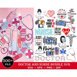 500 doctor and nurse svg bundle svg, reys anatomy svg, you are my person svg, save lives svg, it's a beautiful day svg,
