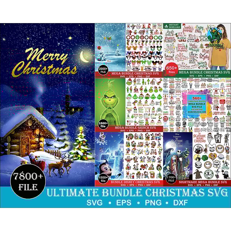 7800 Ultimate Christmas Bundle svg, Merry Christmas svg, Christmas lights svg, christmas svg, snowman svg, Christmas santa svg, Mickey Christmas svg.jpg