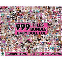 999 baby doll bundle dolls svg, beautiful doll png, clipart set vector, new doll svg,jpg,png clipart