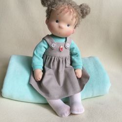 waldorf doll 15 inch to order, steiner doll. natural organic personalized doll.