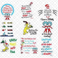 dr seuss bundle svg, dr seuss svg, dr seuss vector, dr seuss clipart, thing one svg, thing two svg, dr seuss cat svg, dr