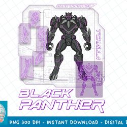 Marvel Avengers Mech Strike Black Panther Mech Schematic T-Shirt copy PNG Sublimate