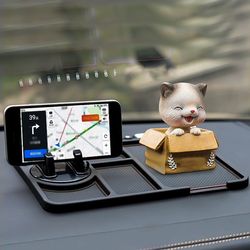 anti-slip 4-in-1 phone pad for car | non slip cell phone pad | multifunctional anti skid pad for dashboard