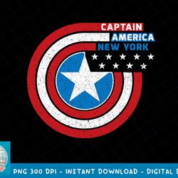 Marvel Captain America New York Retro Shield T-Shirt copy PNG Sublimate