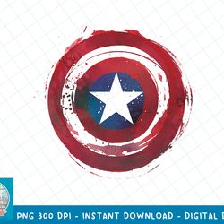 Marvel Captain America Painted Shield T-Shirt copy PNG Sublimate