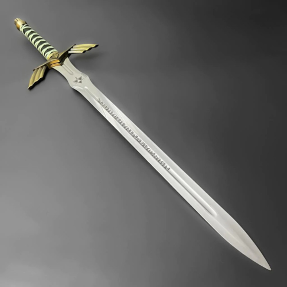 ExperiencetheMagicofZeldaABlackandGoldReplicaSwordwithScabbard 1png