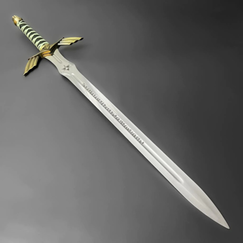 ExperiencetheMagicofZeldaABlackandGoldReplicaSwordwithScabbard 1png