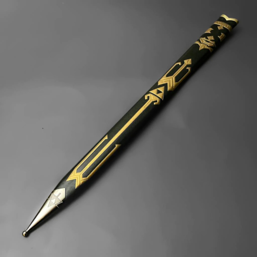 ExperiencetheMagicofZeldaABlackandGoldReplicaSwordwithScabbard 4png