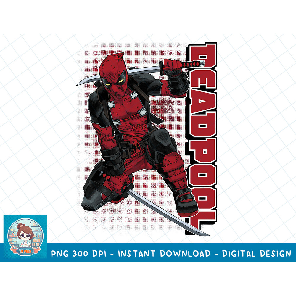 Marvel Deadpool Samuria Hero Stance T-Shirt copy.jpg