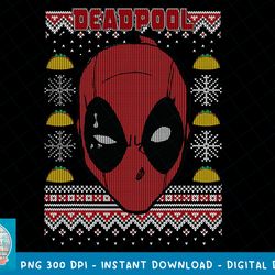 Marvel Deadpool Ugly Christmas Sweater Graphic T-Shirt T-Shirt copy PNG Sublimate