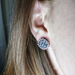 Minimalist Stud Earrings Rhinestone Drop Earrings Crystal earrings studs Bling Earrings Dangle Drop Valentines Day gift