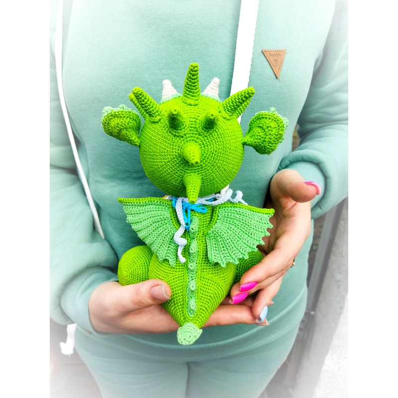 Baby Dragon with pacifier. Funny baby dragon toy amigurumi c | Inspire ...