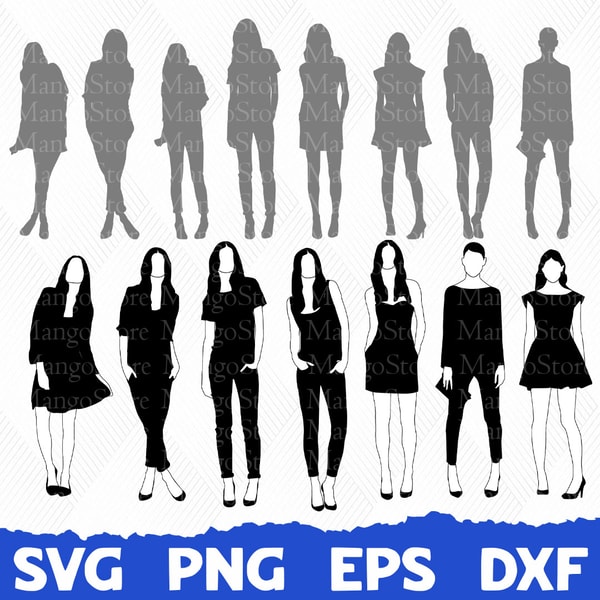 Real Model Svg Female Models Bundle svg, Models Bundle svg, Svg Files, Cric | Inspire ...