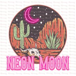 Neon Moon png | Retro Sublimations, Western PNG, Designs Downloads, PNG Clipart, Shirt Design, Sublimation Downloads
