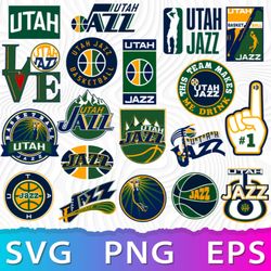 Utah Jazz Basketball Logo SVG, Utah Jazz Logo PNG, Utah Jazz Clipart, For Circut, Digital & Instant Download...