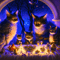 Cats' midnight feast.jpg