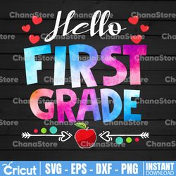 Hello First Grade Png | First Day of School Png , Back To School Png ,1st Grade Student Png ,First Grade Png