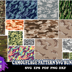 16 camouflage pattern svg bundle, camouflage svg