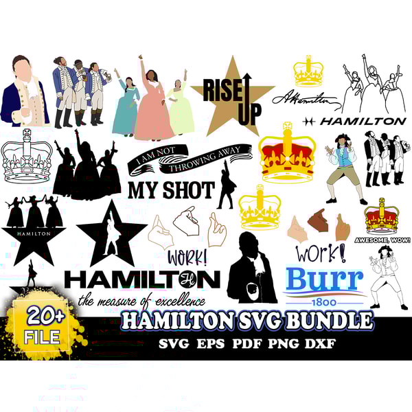 20 Hamilton Svg Bundle, Hamilton Svg, Musical Svg | Inspire Uplift