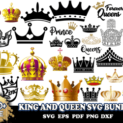 140 king and queen svg bundle, crown svg, tiara svg