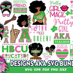 30 designs aka svg bundle, alpha kappa alpha, aka design
