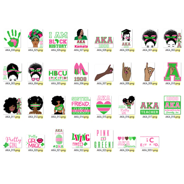 30 Designs AKA Svg Bundle, Alpha Kappa Alpha, Aka Design - Inspire Uplift