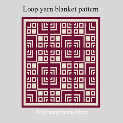 Loop yarn Patchwork Styled mat pattern PDF
