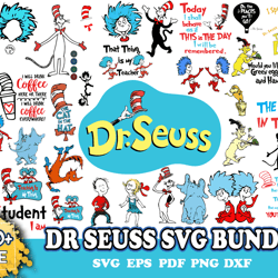 dr seuss big bundle svg, dr seuss svg, cat in the hat svg