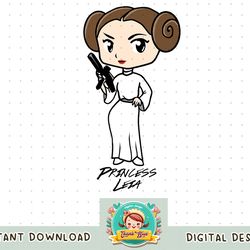 star wars princess leia cute cartoon graphic png