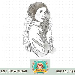 Star Wars Princess Leia Geometric Line Drawing png