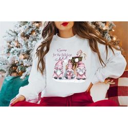 Pink Christmas Gnome Shirt,Pink Christmas Womens Shirt,Gnome Sweatshirt,Family Christmas Shirt,Funny Christmas Shirt,Chr