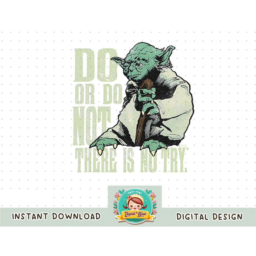 Star Wars Yoda Do or Do Not There is No Try Vintage Style T-Shirt copy.jpg