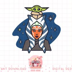 star wars ahsoka tano and grogu the mandalorian night cute png