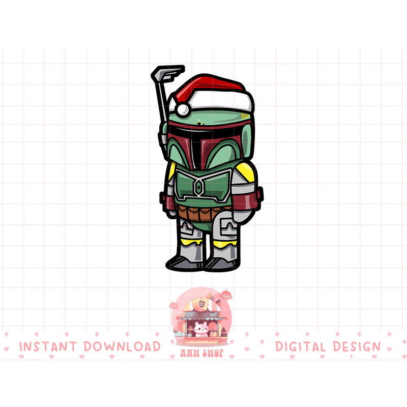 Star Wars Boba Fett Santa Hat Cartoon Christmas T-Shirt T-Shirt copy.jpg