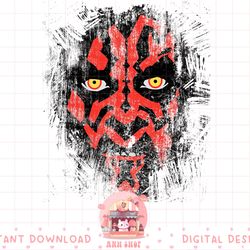 star wars darth maul weathered face png