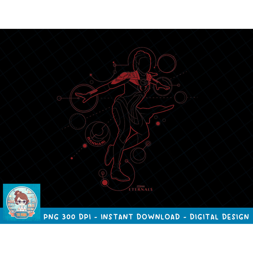 Marvel Eternals Makkari Line Art Silhouette T-Shirt copy.jpg