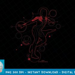 marvel eternals makkari line art silhouette t-shirt copy png sublimate