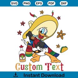 funny cartoon character cinco de mayo svg cutting digital file