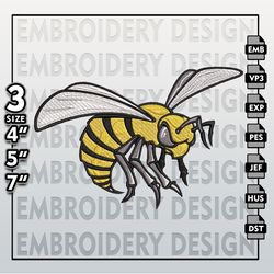 Alabama State Hornets  Embroidery Designs, NCAA Logo Embroidery Files, NCAA Alabama State, Machine Embroidery Pattern