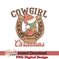 cowgirl christmas sublimation