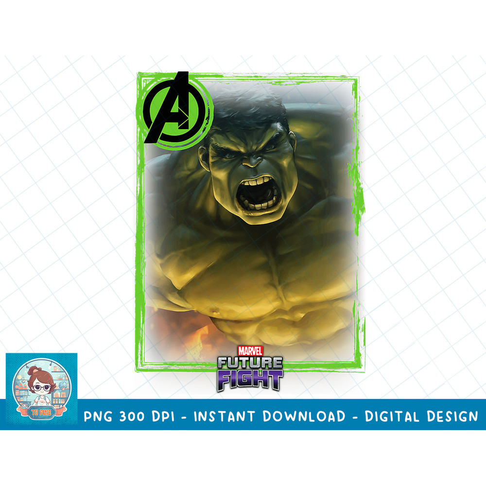 Marvel Future Fight Hulk Portrait Graphic T-Shirt T-Shirt copy.jpg