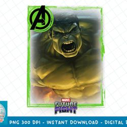 Marvel Future Fight Hulk Portrait Graphic T-Shirt T-Shirt copy PNG Sublimate