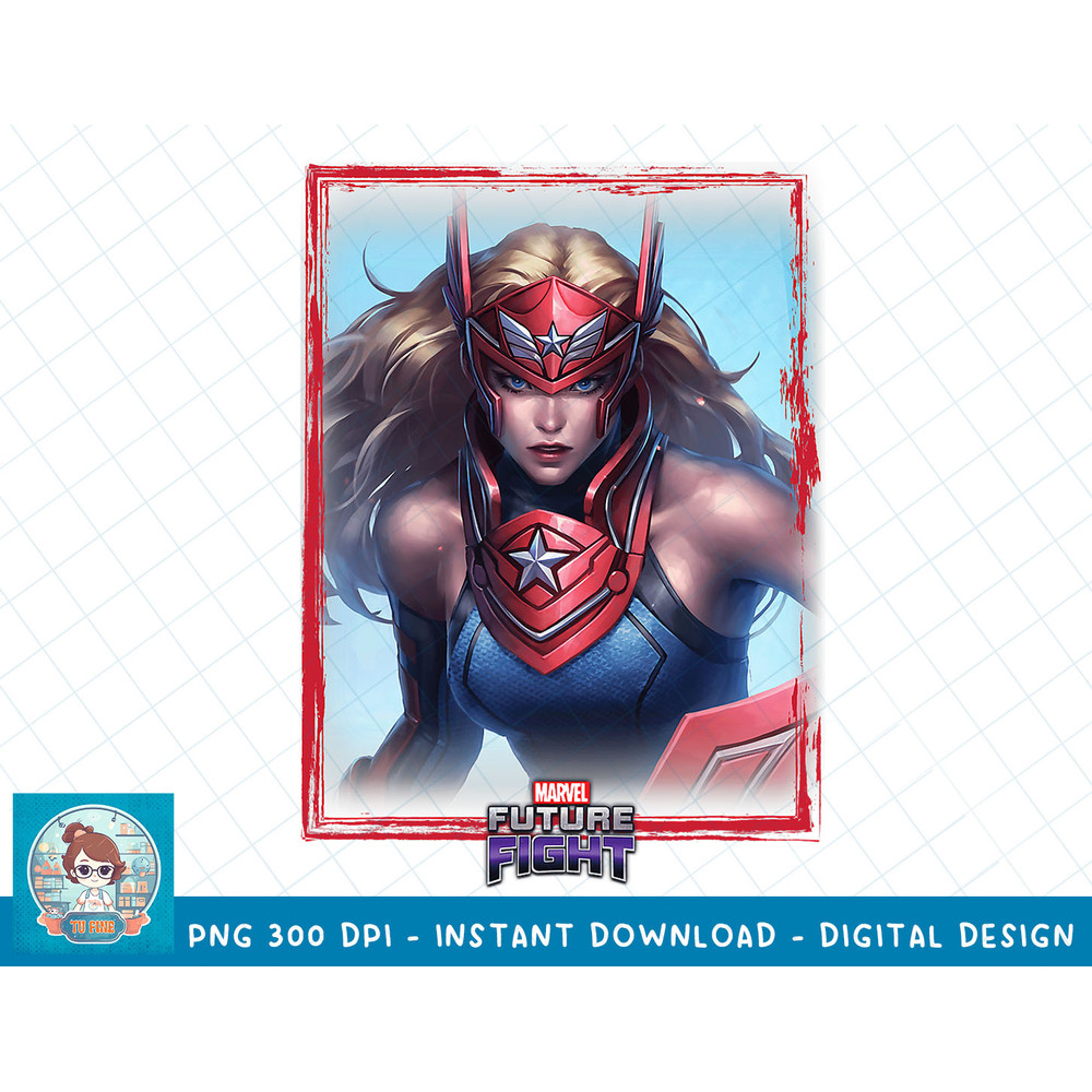 Marvel Future Fight Sharon Rogers Card Graphic T-Shirt T-Shirt copy.jpg