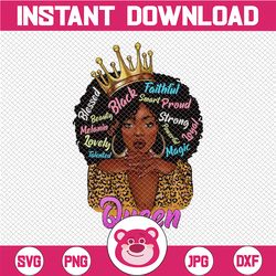 afro queen png for sublimation, black queen, afro, afro lady, afro woman, juneteenth png black pride instant download pn