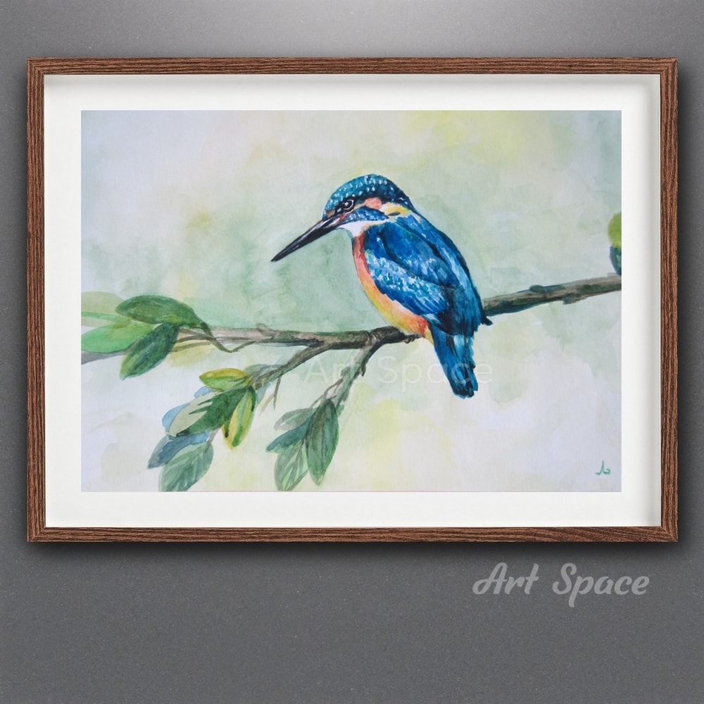 bird-Bird on a branch-winged- bird on a branch- watercolor-blue picture-illustration-drawing-watercolor painting-animal-2.jpg